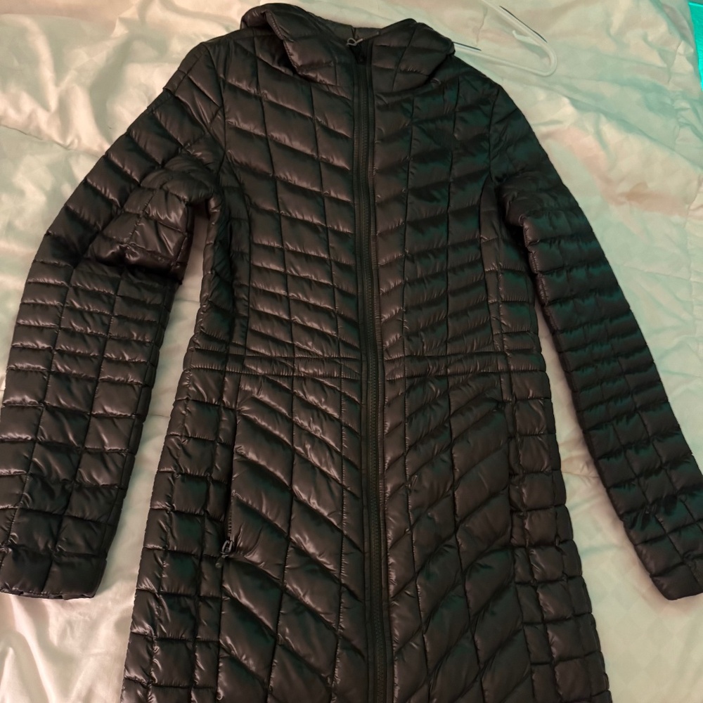 Women North face thermoball parka jacket hoodie xs in camo green - Picture 3 of 9